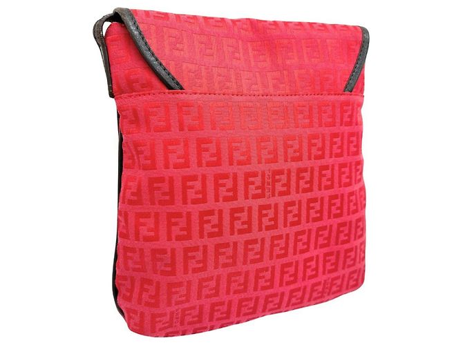 Borsa a Spalla Fendi Zucca Rosa - vista 3