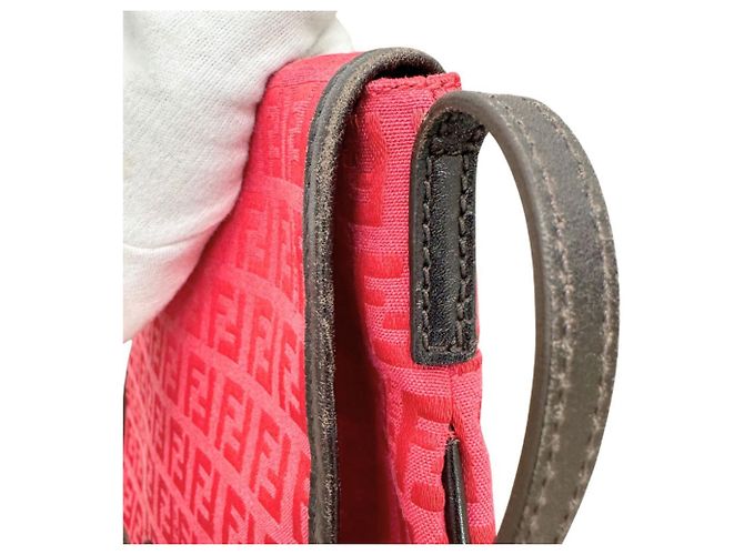 Borsa a Spalla Fendi Zucca Rosa - vista 7