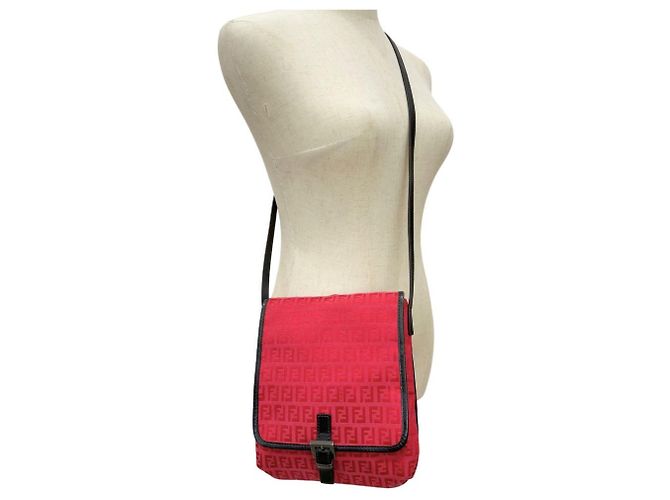 Borsa a Spalla Fendi Zucca Rosa - vista 8