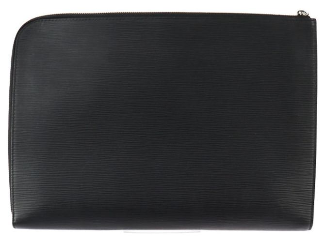 Borsa Clutch Pochette Jules GM Louis Vuitton Nero Giallo - vista 3
