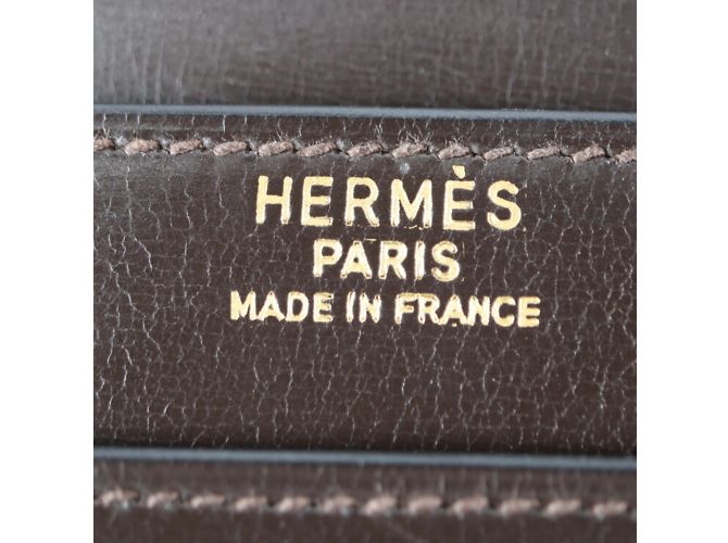 Hermès Borsa a tracolla Hermes Faco GM 35 Marrone scuro - vista 10