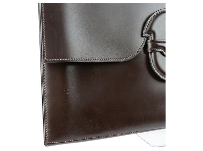 Hermès Borsa a tracolla Hermes Faco GM 35 Marrone scuro - vista 6