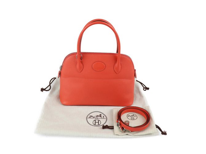 Hermès Borsa Hermes Bolide 27 Rosa Rosso - vista 10