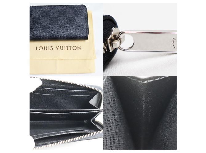 Porte-monnaie Zippy Damier Graphite Louis Vuitton Marron Noir Damier ebène - vue 3