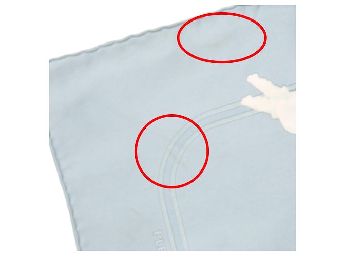 Hermès Hermes Blau-Graue Seidenschal Braun - Ansicht 5