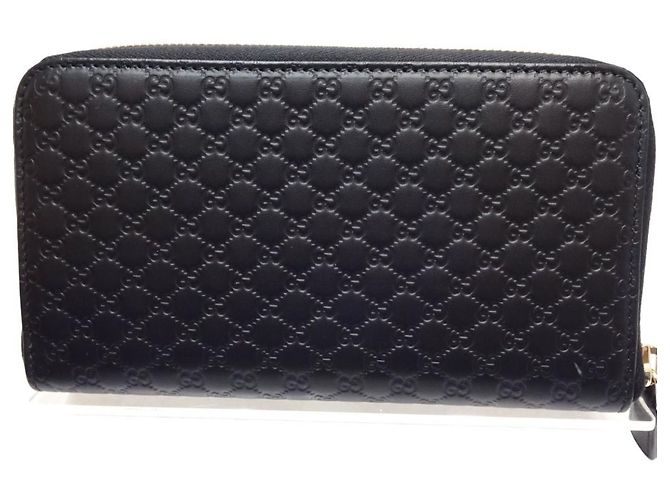Gucci Schwarze Leder Lange Brieftasche - Ansicht 2
