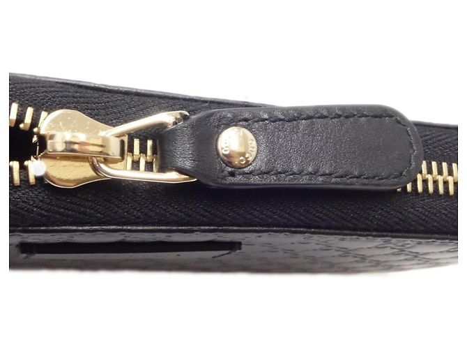 Gucci Schwarze Leder Lange Brieftasche - Ansicht 4