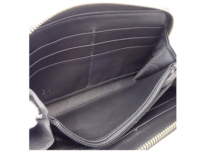 Gucci Schwarze Leder Lange Brieftasche - Ansicht 6