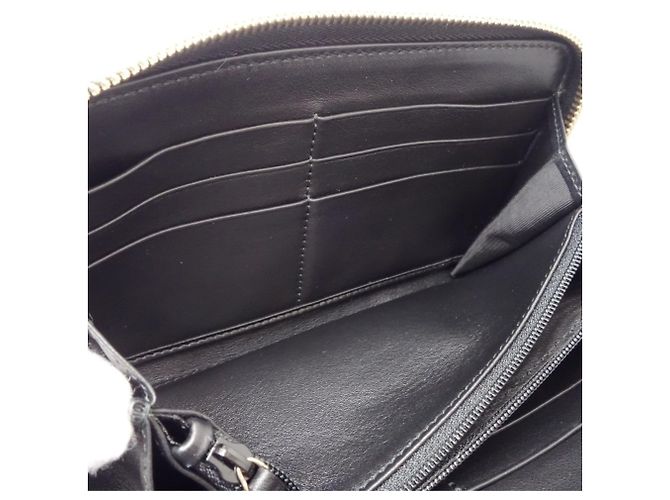Gucci Schwarze Leder Lange Brieftasche - Ansicht 7