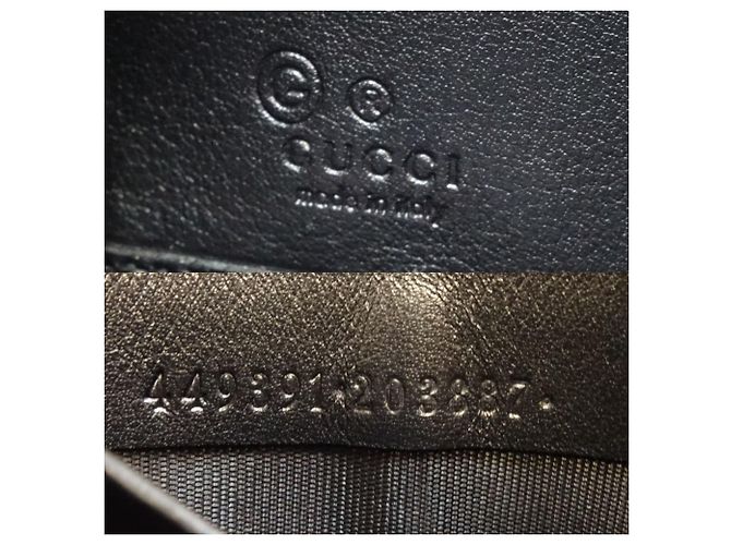 Gucci Schwarze Leder Lange Brieftasche - Ansicht 8