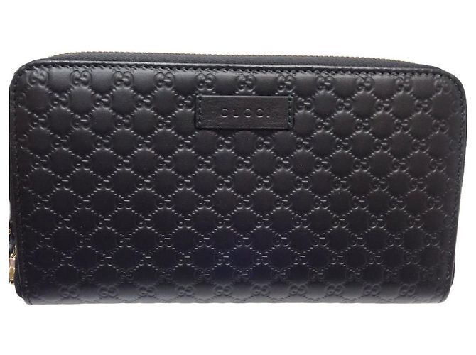 Gucci Schwarze Leder Lange Brieftasche - Ansicht 9