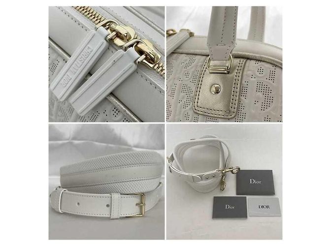 Borsa Boston Trotter Christian Dior Bianco - vista 10