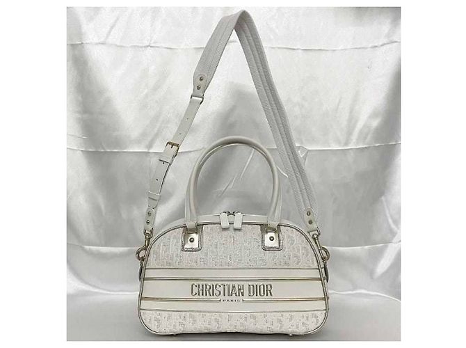 Borsa Boston Trotter Christian Dior Bianco - vista 2