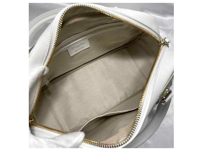 Borsa Boston Trotter Christian Dior Bianco - vista 7