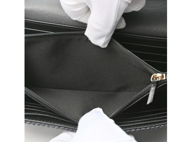 Cartera Larga Deauville Chanel Negro - vista 7