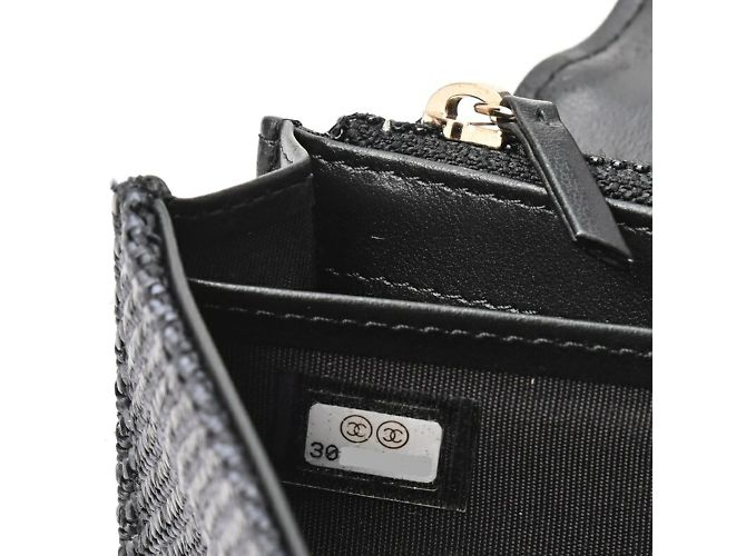 Cartera Larga Deauville Chanel Negro - vista 8