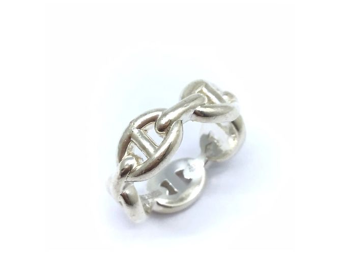 Ring Hermès Anello HERMES Enchene PM Argento - vista 2
