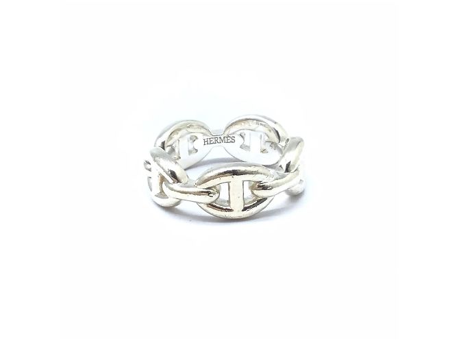 Ring Hermès Anello HERMES Enchene PM Argento - vista 3