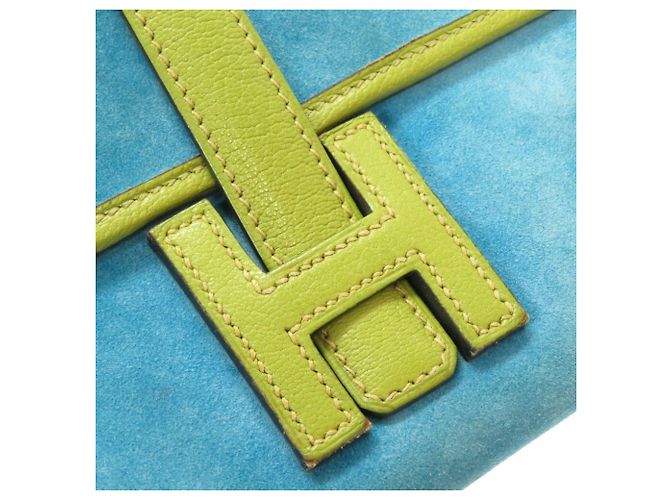 Borsa Clutch Hermès Jige Mini Dobris Turchese - vista 4
