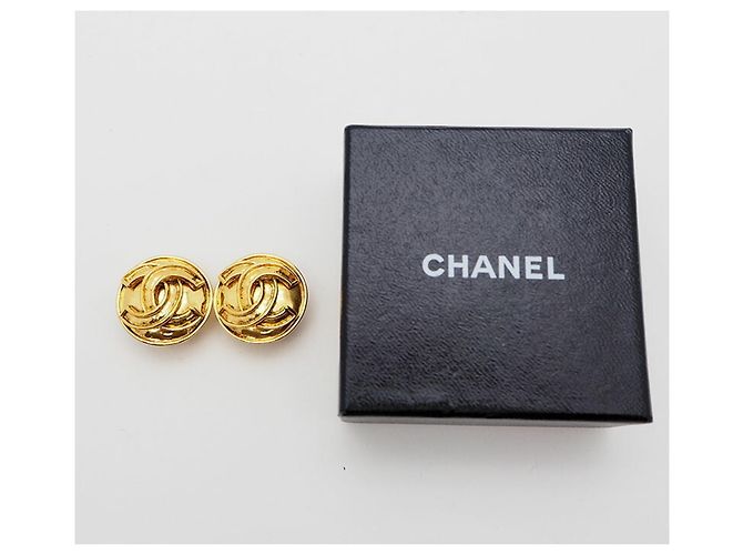 Orecchini rotondi Coco vintage di Chanel D'oro - vista 10
