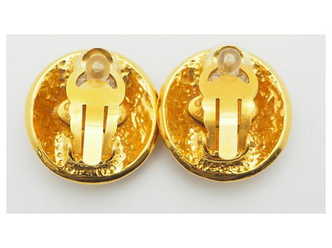 Orecchini rotondi Coco vintage di Chanel D'oro - vista 5