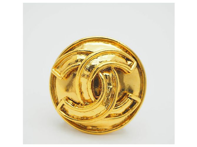 Orecchini rotondi Coco vintage di Chanel D'oro - vista 6