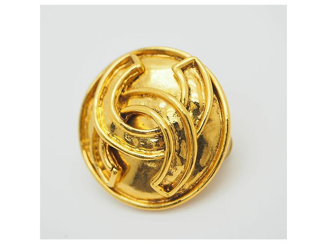 Orecchini rotondi Coco vintage di Chanel D'oro - vista 7