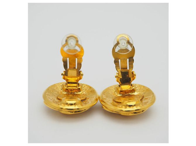 Orecchini rotondi Coco vintage di Chanel D'oro - vista 8