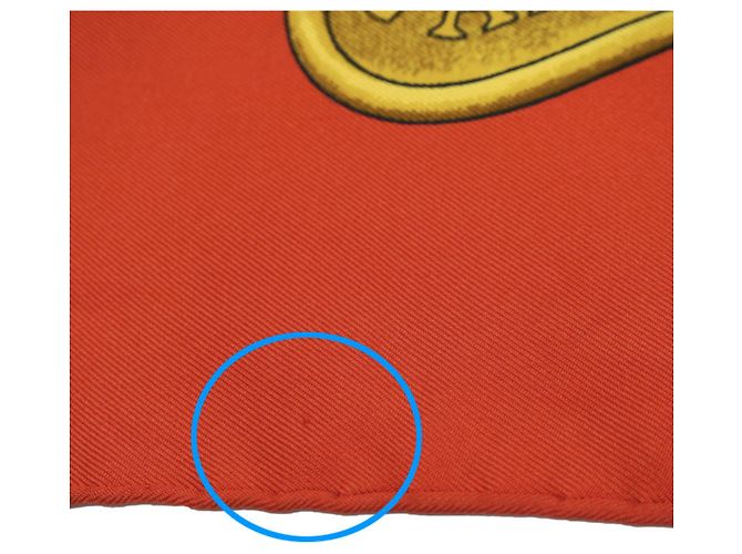 Bufanda Hermès Carré 90 Roja Verde - vista 8