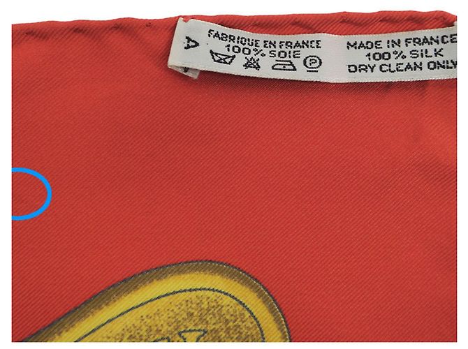 Bufanda Hermès Carré 90 Roja Verde - vista 9
