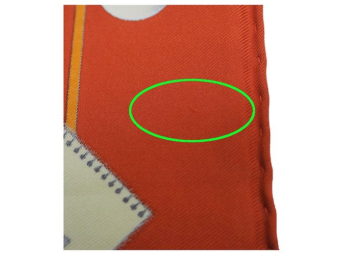 Silk In Hermès Écharpe Petit Polo World Orange Hermes Carre 40 - vue 4