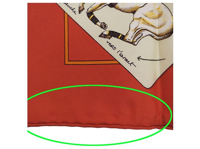 Silk In Hermès Écharpe Petit Polo World Orange Hermes Carre 40 - vue 5