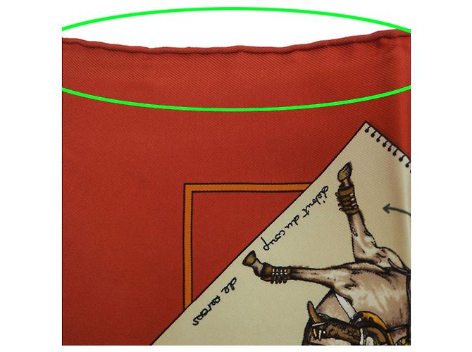 Silk In Hermès Écharpe Petit Polo World Orange Hermes Carre 40 - vue 6