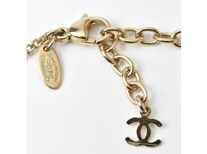 Collana Pendente in Strass Nero e Oro Chanel D'oro - vista 5