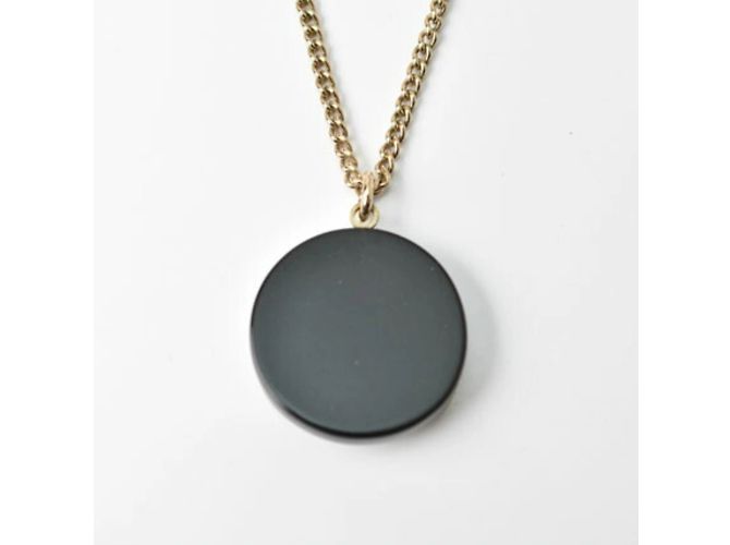 Collana Pendente in Strass Nero e Oro Chanel D'oro - vista 6