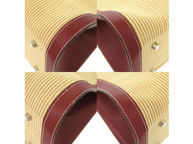 Borsa Tote Hermès Museau Crinoline Vauchamonix Rosso - vista 4