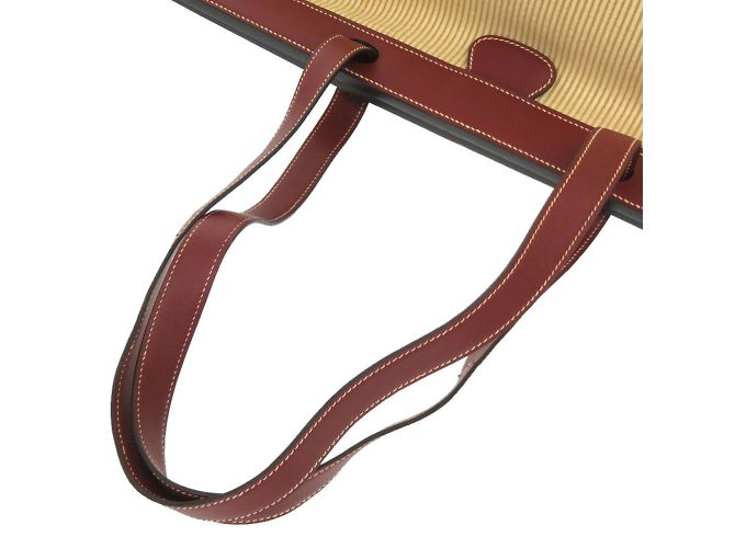 Borsa Tote Hermès Museau Crinoline Vauchamonix Rosso - vista 5