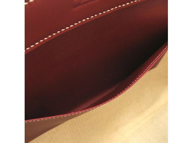 Borsa Tote Hermès Museau Crinoline Vauchamonix Rosso - vista 7