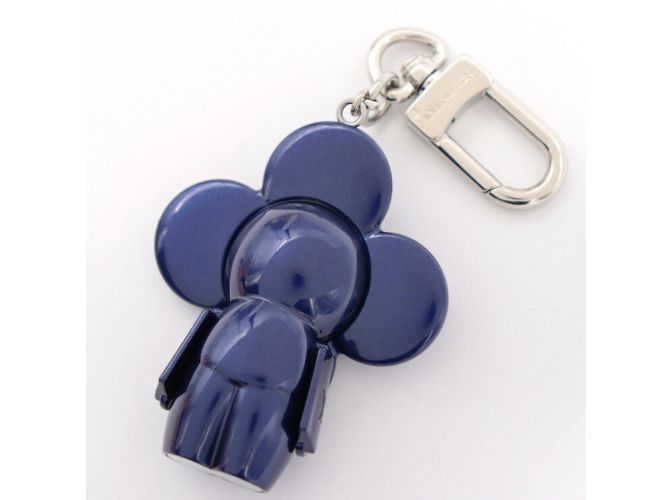 Portachiavi Bijou Sac Vivienne di Louis Vuitton Argento Blu navy - vista 2