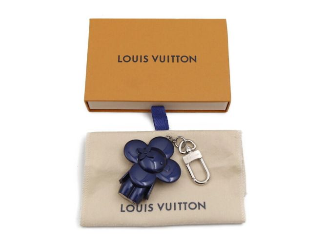 Portachiavi Bijou Sac Vivienne di Louis Vuitton Argento Blu navy - vista 5