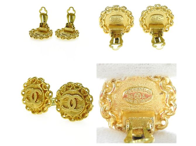 Vintage Gold Clip Ohrringe von Chanel Golden - Ansicht 2