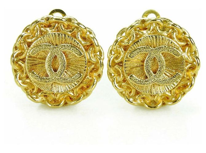 Vintage Gold Clip Ohrringe von Chanel Golden - Ansicht 3