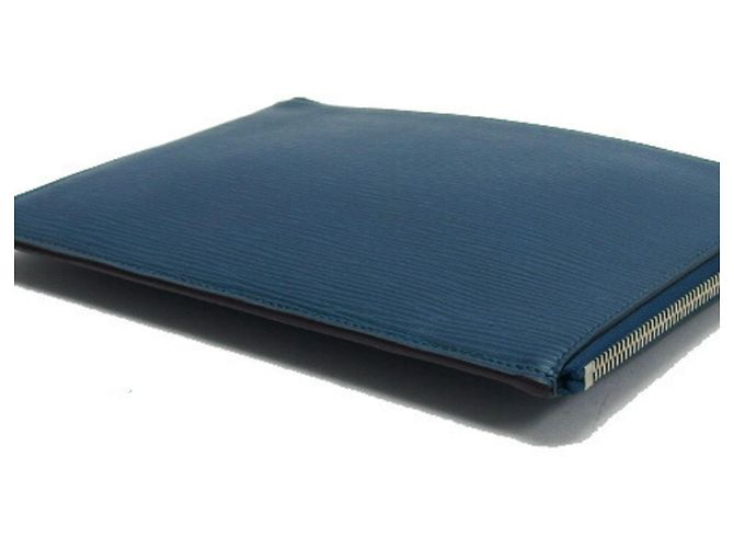 Borsa Clutch Pochette Jules PM in Epi di Louis Vuitton Blu chiaro - vista 3