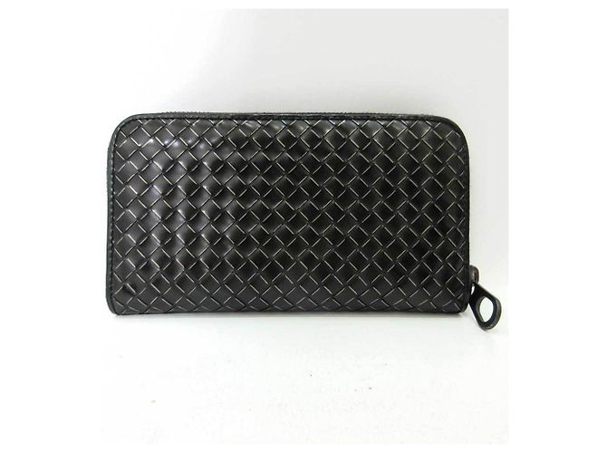Cartera Larga Intrecciato Bottega Veneta Negro - vista 2