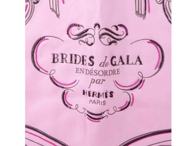 Silk In Lenço de seda BRIDES de GALA da Hermès Rosa - vista 2