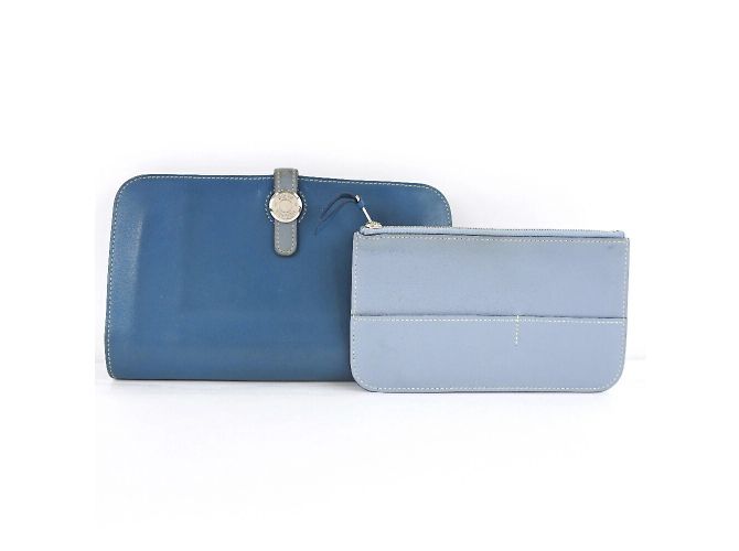 Hermès Cartera larga azul de ternero Dogon Hermes - vista 10