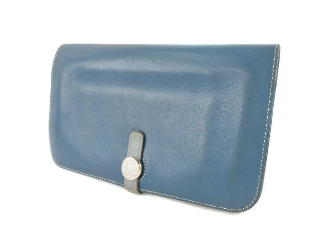 Hermès Cartera larga azul de ternero Dogon Hermes - vista 2