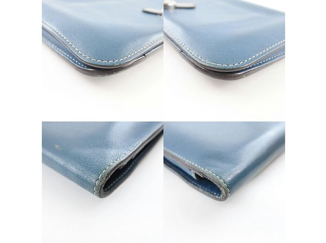 Hermès Cartera larga azul de ternero Dogon Hermes - vista 4