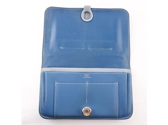 Hermès Cartera larga azul de ternero Dogon Hermes - vista 5