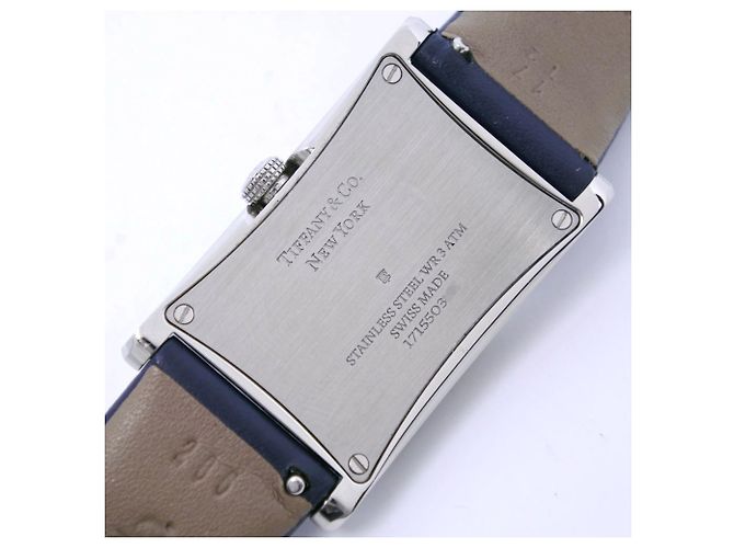 Tiffany & Co Tiffany East West Mini Quarz Analog Uhr Marineblau - Ansicht 7